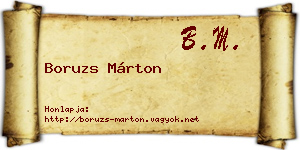 Boruzs Márton névjegykártya