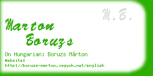 marton boruzs business card